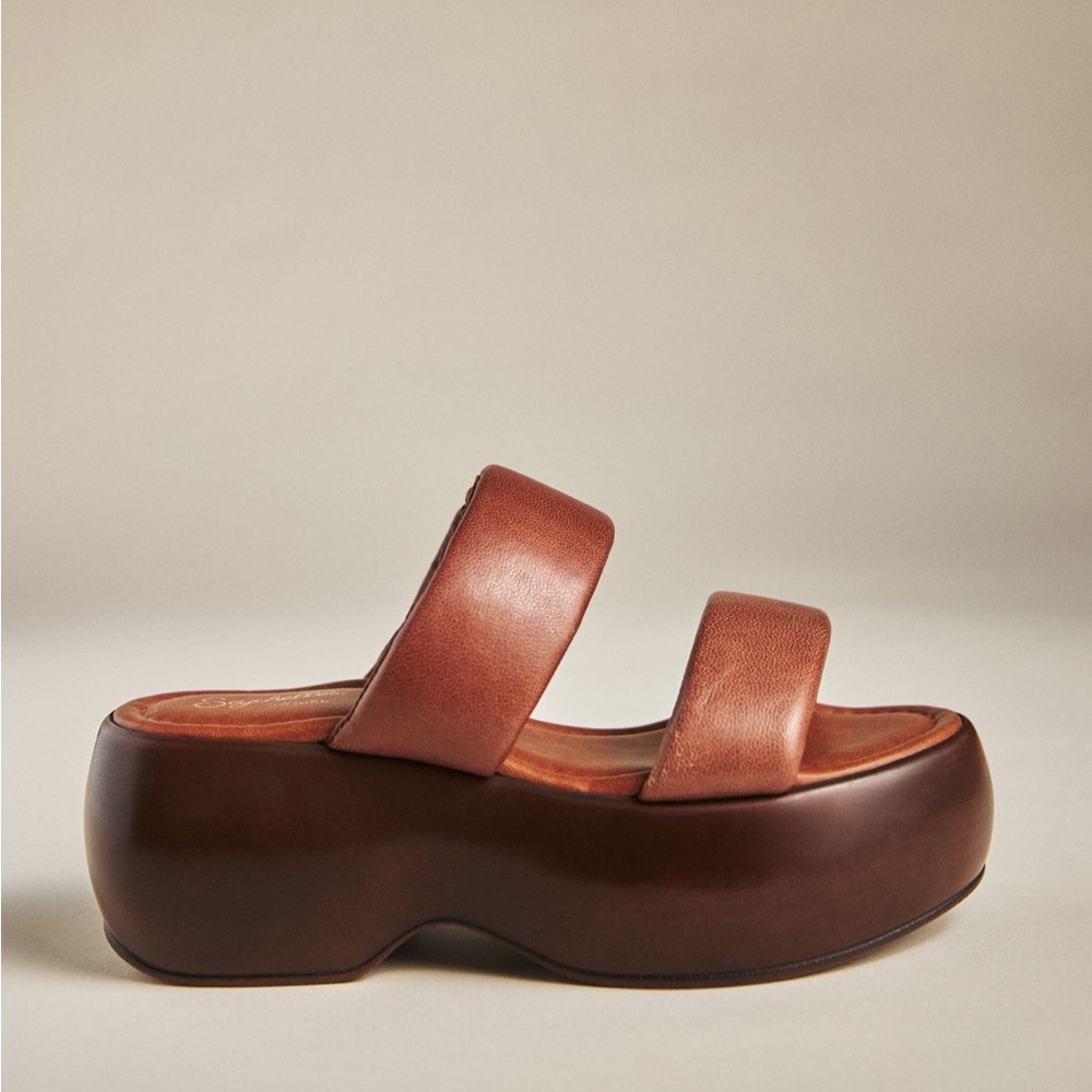 SEYCHELLES TROUBLEMAKER SANDALS in Brown Leather